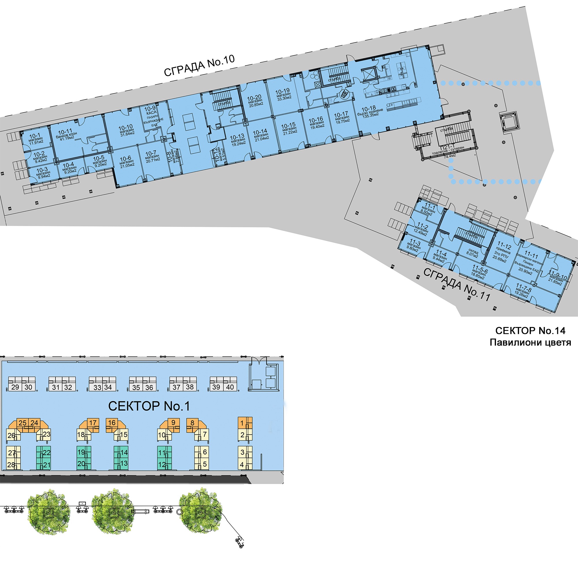 Част 3 от карта на Женски пазар